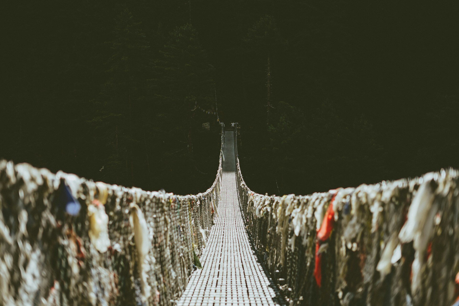 Chinh Le Duc's photo of a suspended bridge over darkness